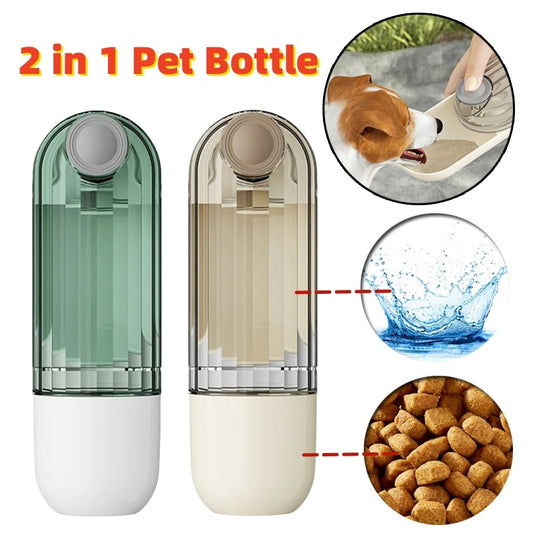 2 In 1 Pet Water Cup  - Walking Portable Drinking Cup Dog Feeding