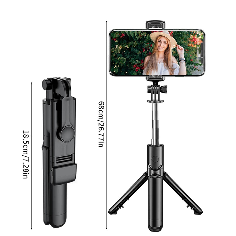 Wireless Selfie Stick Tripod Stand with Light Bluetooth Remote